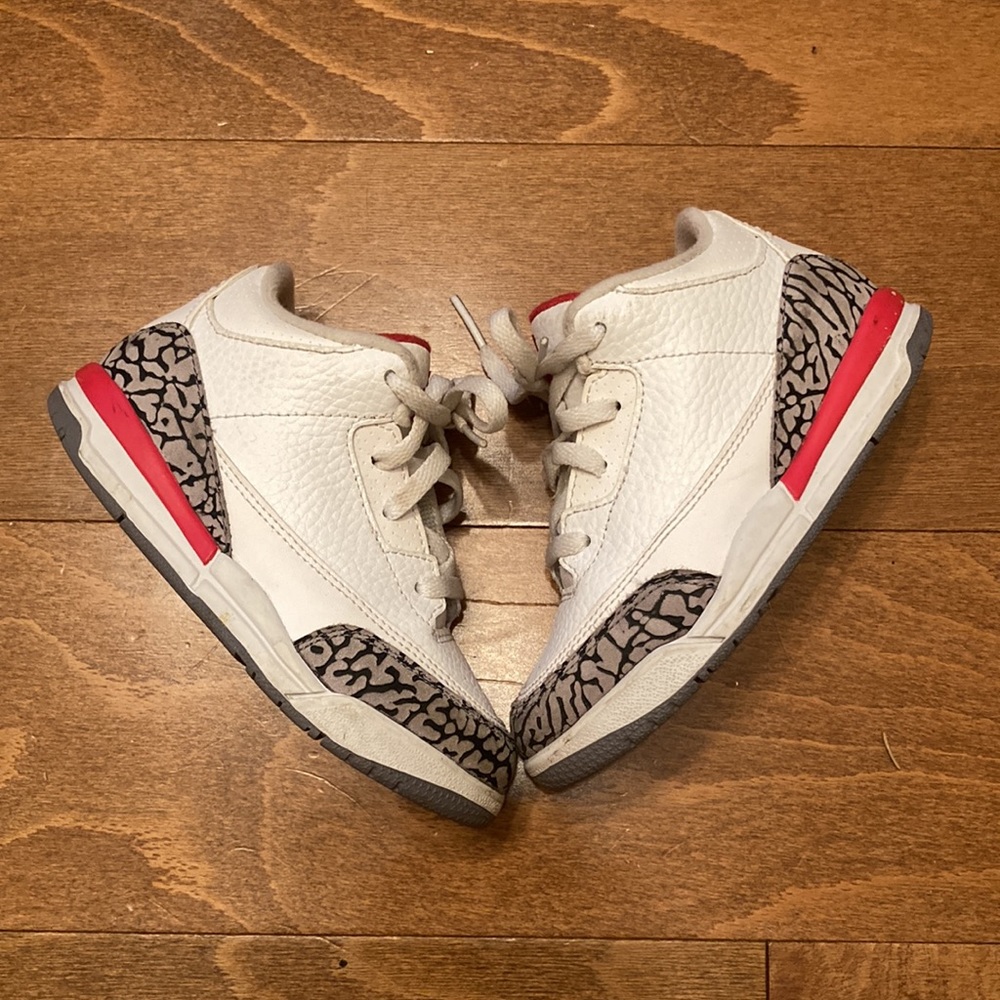 Air Jordan 3 Retro Hall Of Fame White/Red/Cement Size 9c